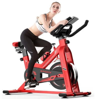 Indoor Spin Bike – Silent Belt-Driven Cycling Bike with Adjustable Resistance