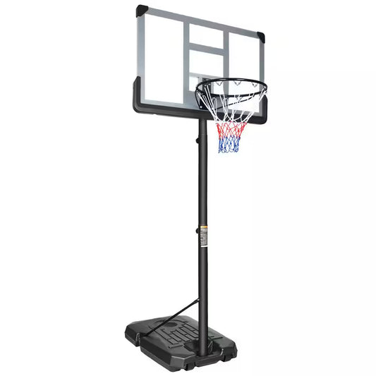 6.6 Ft. to 10 Ft. Adjustable Height Portable Basketball Hoop Goal Basketball System Basketball Equipment with Wheels