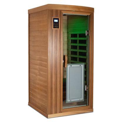 Low EMF 1-Person Far Infrared Red Cedar Deluxe Indoor Sauna Room