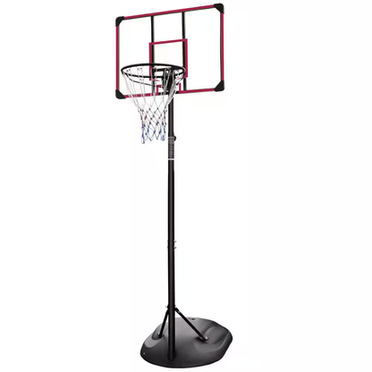 7.5 Ft. to 9.2 Ft. H Youth System Hoop Adjustment Portable Basketball Hoop Basketball System with Wheels