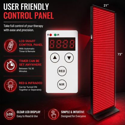 EXESAS Full Body Red Light Therapy Panel – 1,008 LED Dual-Chip Device, 4-Wavelength Infrared Light Therapy