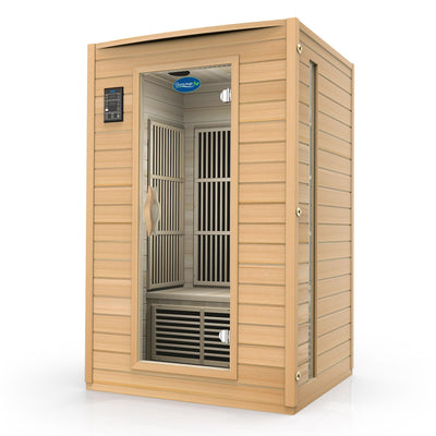 2-Person Carbon Infrared Sauna – Canadian Hemlock, 1700W, Premium Audio