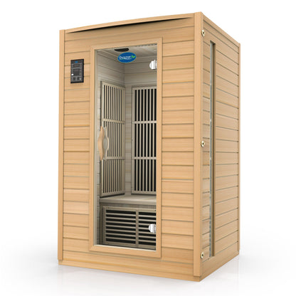 2-Person Carbon Infrared Sauna – Canadian Hemlock, 1700W, Premium Audio