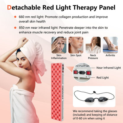 2-Person Far Infrared Wooden Sauna Room with Included Red Light Therapy Panel