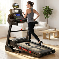 4.5HP Folding Treadmill for Home with 15 Auto Incline, Smart APP, 300Lbs, Hifi Bluetooth Speakers, 64 Programs, 10MPH Speed, Foldable Eletreadmill Running Machine, Knee Strap Gift — Lifestyle