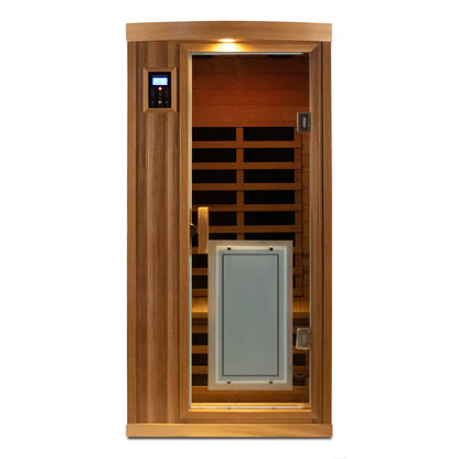 Low EMF 1-Person Far Infrared Red Cedar Deluxe Indoor Sauna Room