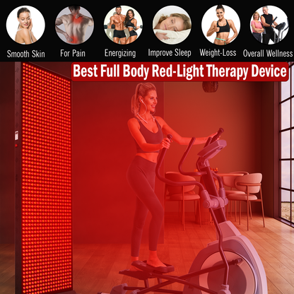 EXESAS Full Body Red Light Therapy Panel – 1,216 LED Dual-Chip Device, 4-Wavelength Infrared Light Therapy