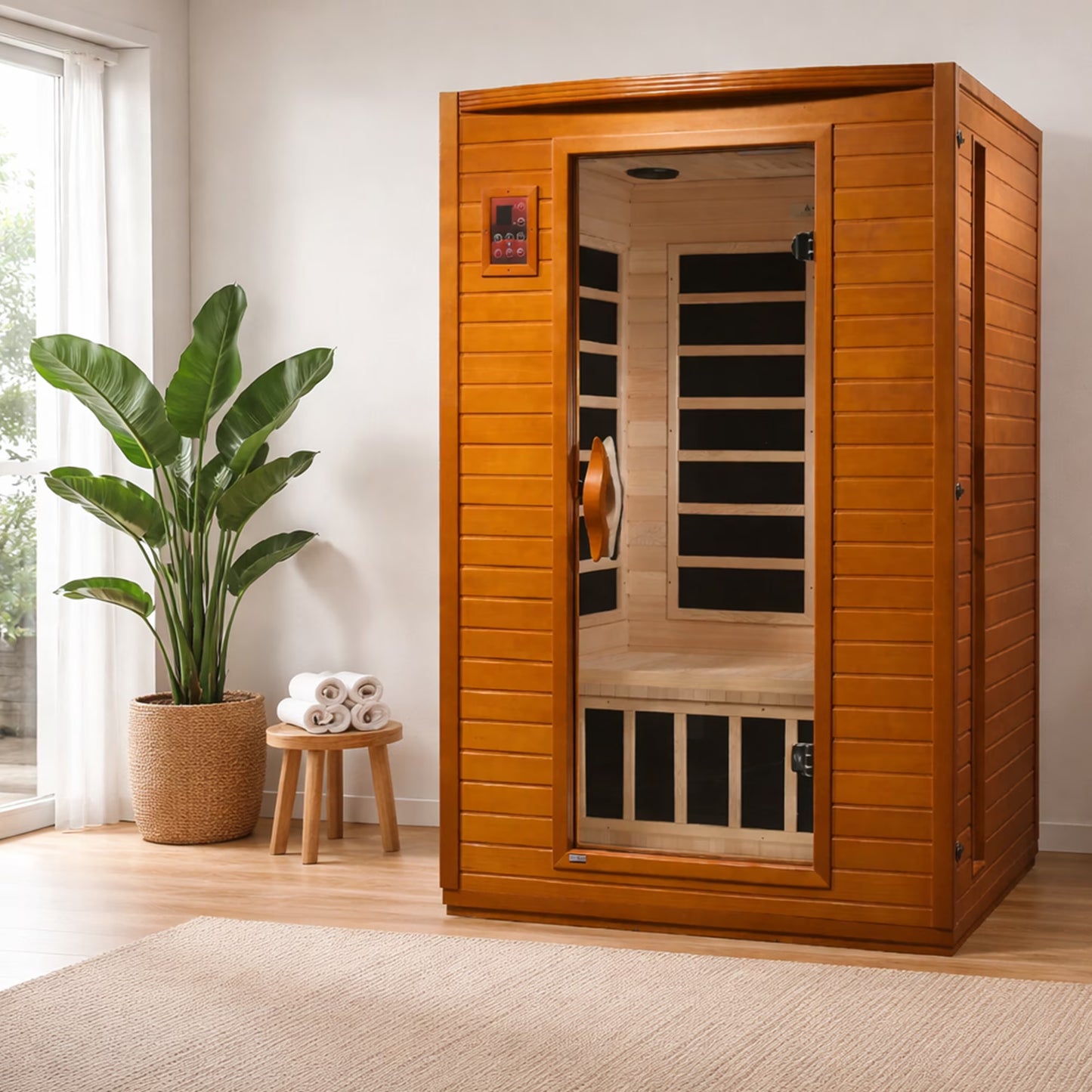 Andora 2-Person Low EMF FAR Infrared Sauna, Canadian Hemlock