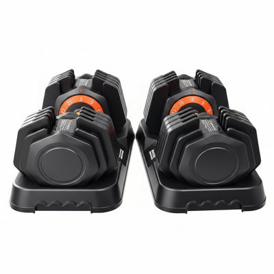 2026 Upgrade Adjustable Dumbbell Set 25Lb/50Lb, Small Increment in 3-6Lb, 1 Hand Quick-Dial, 10-In-1 Adjustable Dumbbells with Tray, Anti-Slip Grip for Home Gym HIIT Strength Training