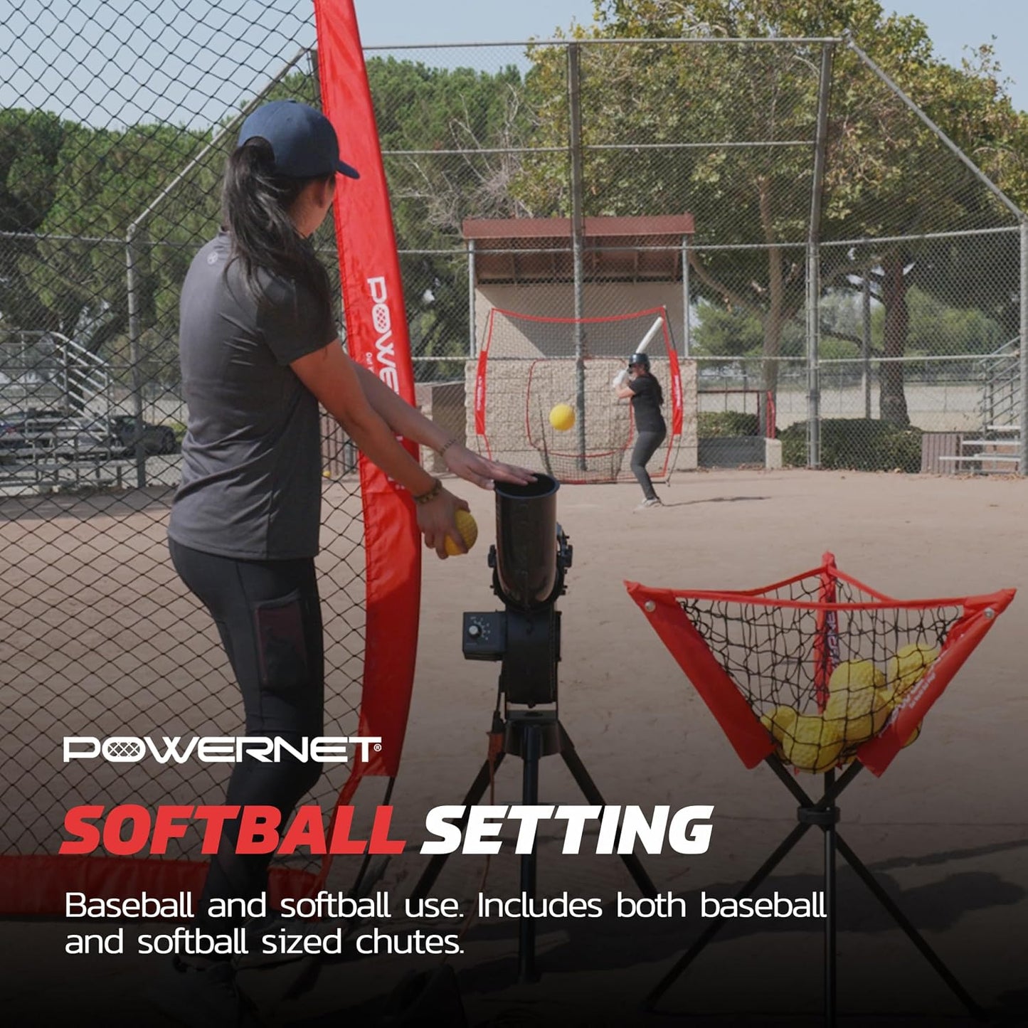 Launch F-Lite Softball & Baseball Pitching Machine, Dimpled Practice Balls, Bucket of Baseballs, Coaching Bucket Bundle for Pitching Machine, Baseball Training Equipment
