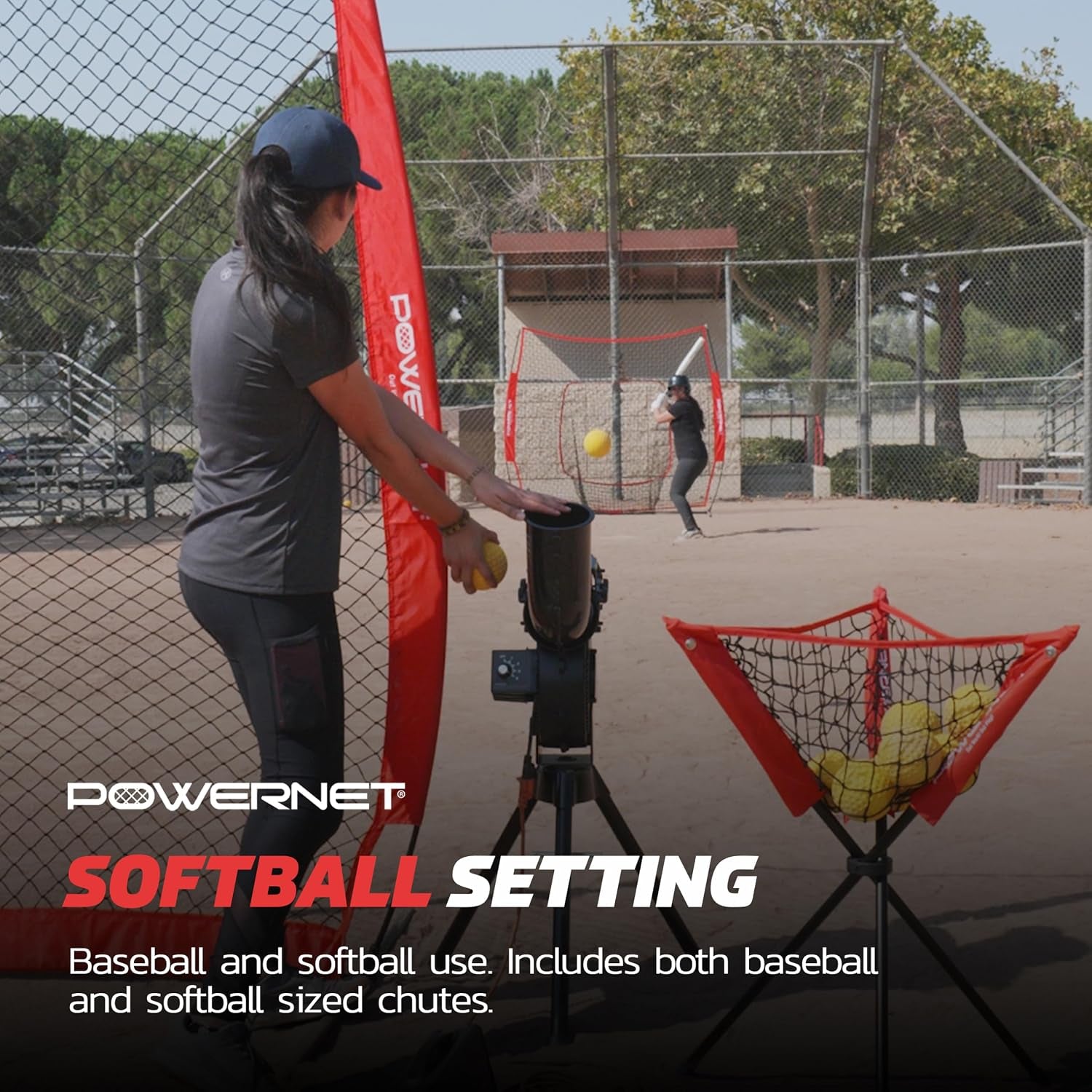 Launch F-Lite Softball & Baseball Pitching Machine, Dimpled Practice Balls, Bucket of Baseballs, Coaching Bucket Bundle for Pitching Machine, Baseball Training Equipment