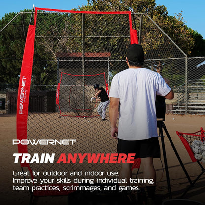 Launch F-Lite Softball & Baseball Pitching Machine, Dimpled Practice Balls, Bucket of Baseballs, Coaching Bucket Bundle for Pitching Machine, Baseball Training Equipment