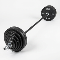 Barbell 300-Lb Cast Iron Olympic Weight Set (Includes 7' Bar) — Studio Shot