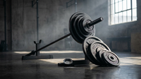 Barbell 300-Lb Cast Iron Olympic Weight Set (Includes 7' Bar) — Lifestyle