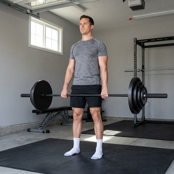 Olympic Weight Set Built for Strength Training, 300 lb Total, Cast Iron Plates, 7 ft Barbell with Collars