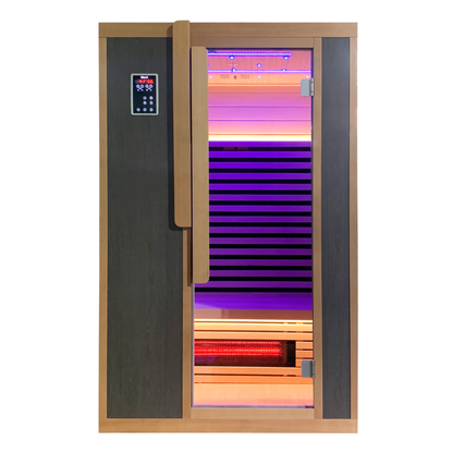 Blisspod Bergen Series – Full Spectrum Infrared Sauna with Red Light Therapy, 2-Person