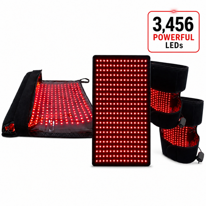 Red Light Therapy Kit for Feet, Calves & Lower Back – Nerve & Circulation Support, 3,456 LEDs, 4-Device Set
