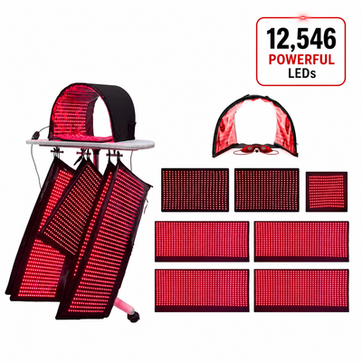 Full Body Red Light Therapy System – Professional-Grade Body Contouring, 12,546 LEDs, 7-Piece Set