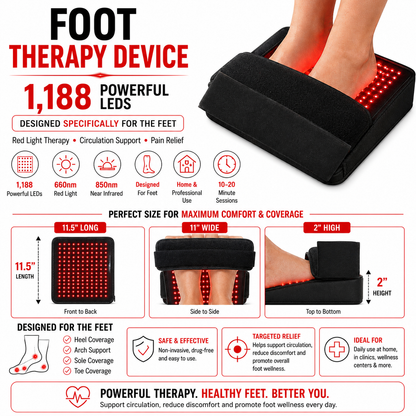 Red Light Therapy Kit for Feet, Calves & Lower Back – Nerve & Circulation Support, 3,456 LEDs, 4-Device Set