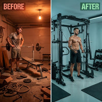 Commercial Gym Fitness Equipment Squat Rack Power Multi Functional Smith Machine — Before & After