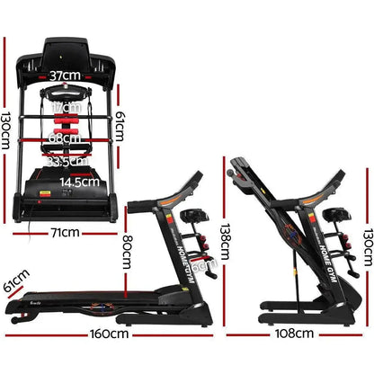 Everfit Electric Treadmill 480mm – 18km/h, 3.5HP, Auto Incline