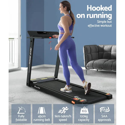 Everfit Electric Treadmill – Fully Foldable, 1–14 km/h