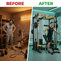 Excellent Home Gym Equipment Multi Function Smith Machine with Customized Logo — Before & After