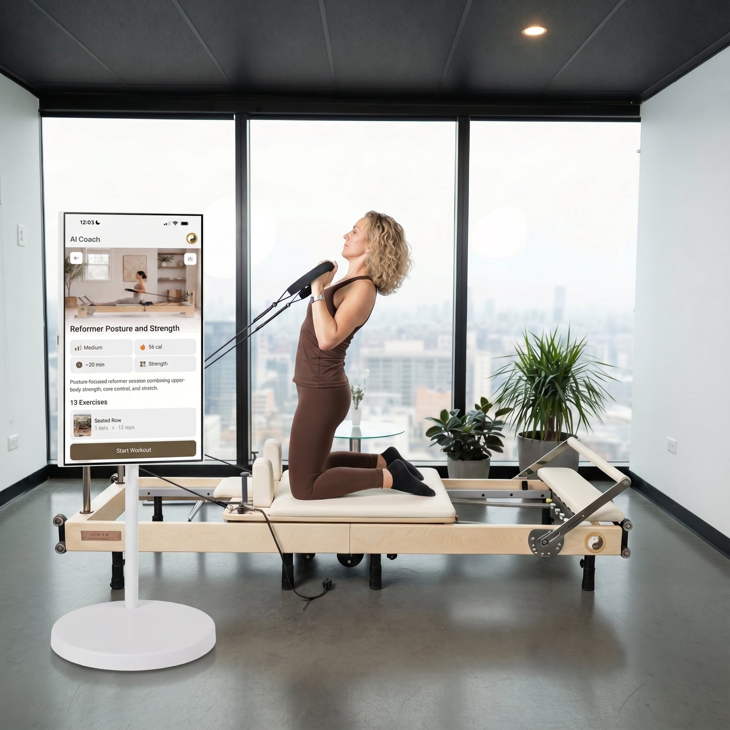 Janet Elite 2.0 – Foldable Pilates Reformer with Large Smart Screen (RE015)