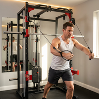 Multi-Power Rack Built for Home Gyms, Metal Construction, Cable Crossover System, Smith Machine Function — Lifestyle