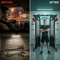 Multi-Power Rack for Home Gym Sport Bodybuilding Equipment Metal Cable Crossover Multifunctional Smith Machine — Before & After