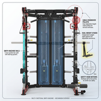 Multi-Power Rack for Home Gym Sport Bodybuilding Equipment Metal Cable Crossover Multifunctional Smith Machine — How It Works