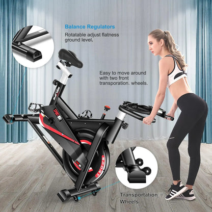 Exercise Bike – Indoor Cycling Bike with Enclosed Flywheel & Adjustable Resistance