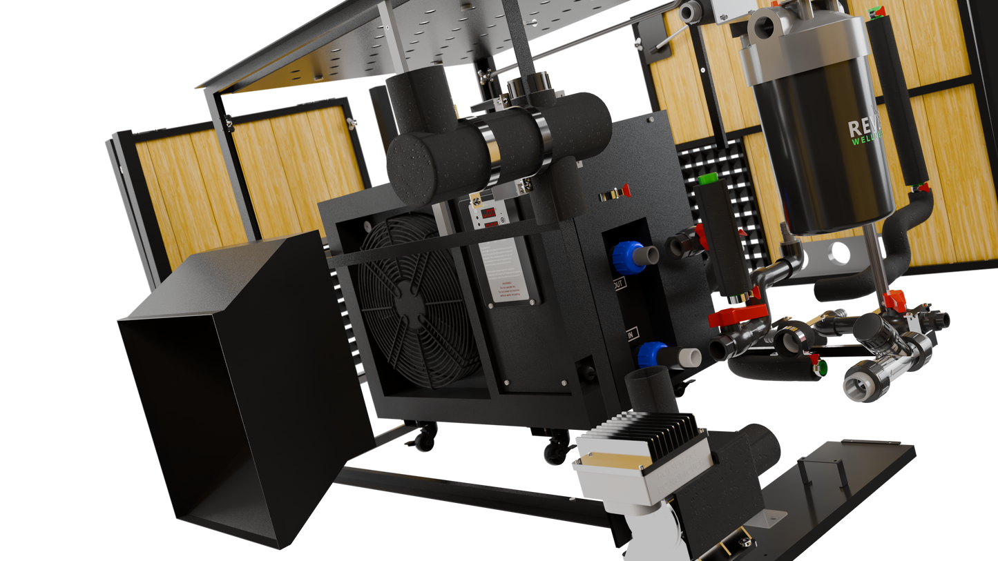 RevX Alic X Tub Cold Plunge + LUX High-Performance Chiller & Filtration System