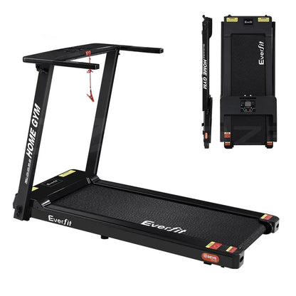 Everfit Electric Treadmill – Foldable Running Machine with 12 Programs (Black)