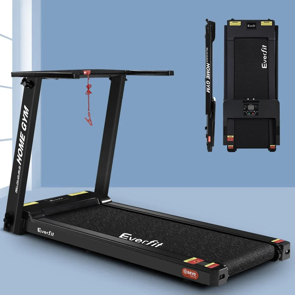 Everfit Electric Treadmill – Foldable Running Machine with 12 Programs (Black)
