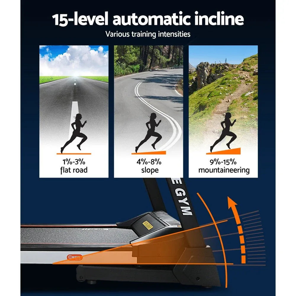 Everfit Electric Treadmill 45cm – 18km/h, 3.5HP, Auto Incline