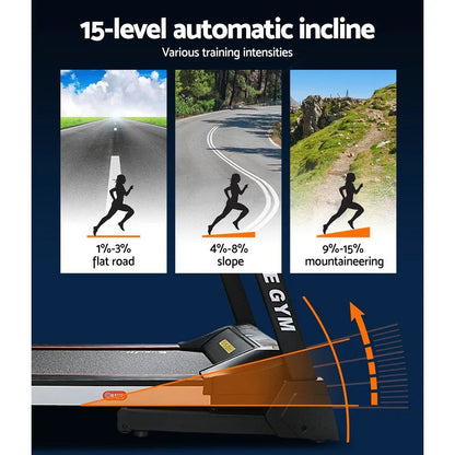 Everfit Electric Treadmill 45cm – 18km/h, 3.5HP, Auto Incline