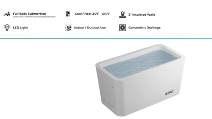RevX Alic X Tub Cold Plunge + LUX High-Performance Chiller & Filtration System