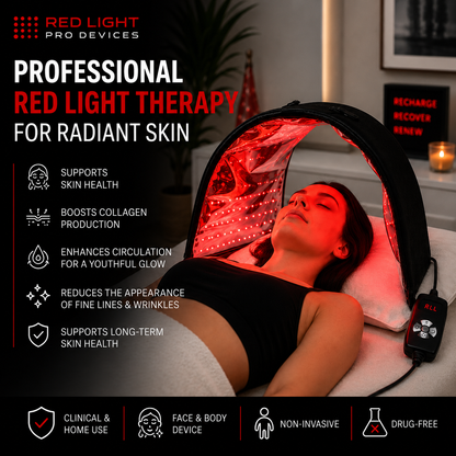 Red Light Therapy Device - VersaDome Pro 2-in-1 – 1,998 LED Face & Body Panel