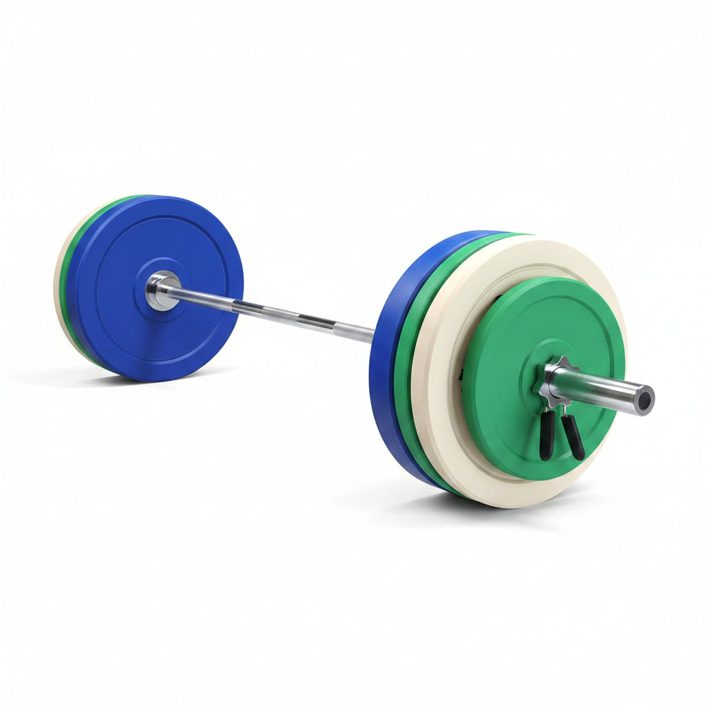 Barbell Olympic Weight Set with 7Ft Barbell & Bumper Plates | 160-370 Lbs | Multiple Options