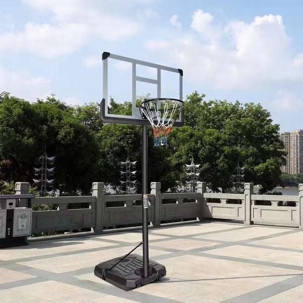 Adjustable Height Portable Basketball Hoop System, 6.6-10 Ft, with Wheels