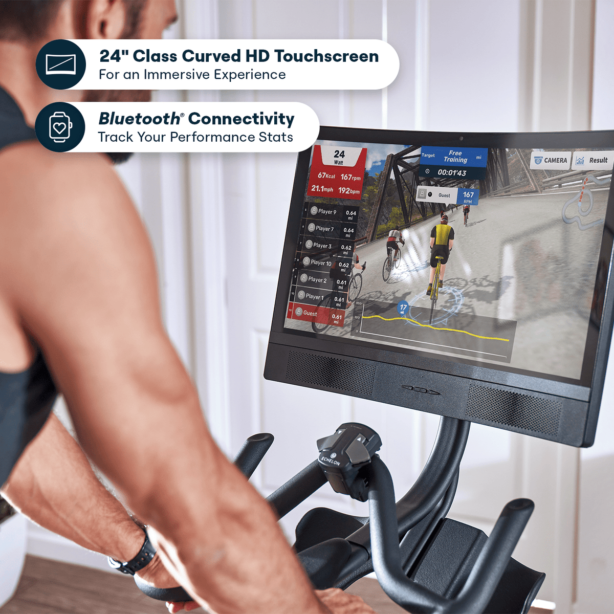 Echelon EX-8s Connect Bike – 24" HD Touchscreen