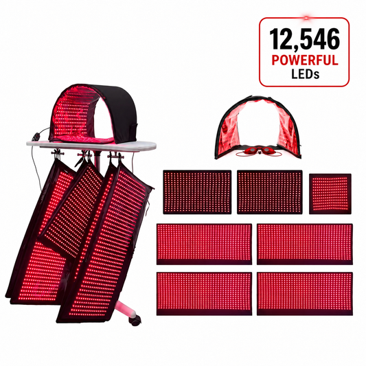 Full Body Red Light Therapy System – Professional-Grade Body Contouring, 12,546 LEDs, 7-Piece Set