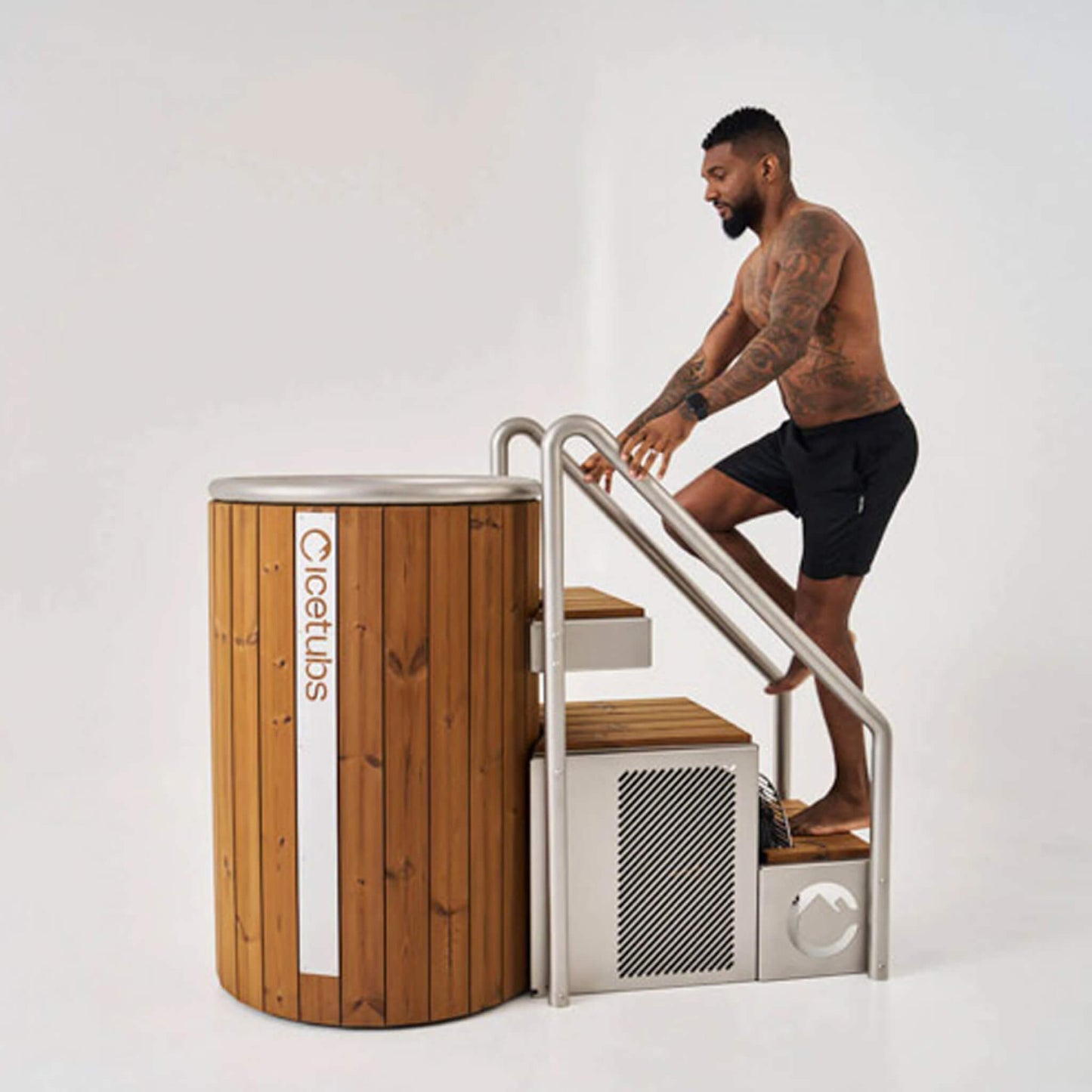 Icetubs IceBarrel Thermowood & Fiberglass Cold Plunge Immersion Tub (SAK68129)