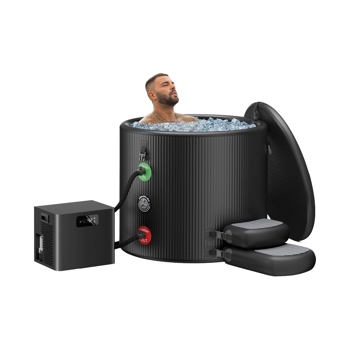 Premium XL 120 Gal Cold Plunge Tub Kit with 1/3 HP Chiller, Filter & Pump (SAK58283)