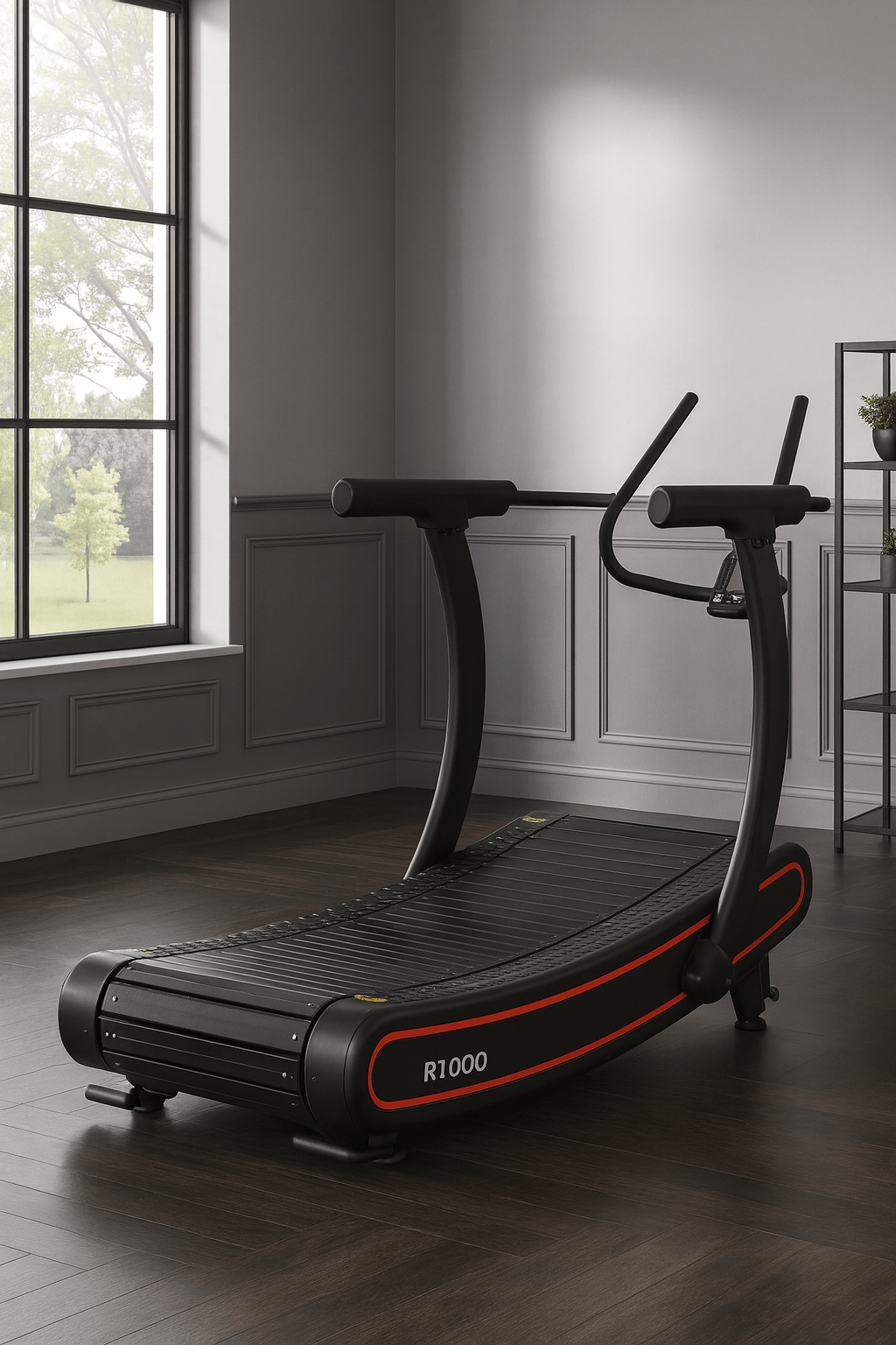 R1000 Curved Resistance Treadmill – Self-Powered, 8-Level Magnetic Resistance