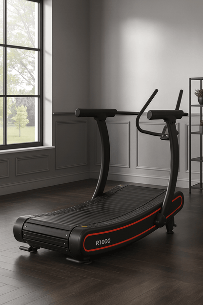 R1000 Curved Resistance Treadmill – Self-Powered, 8-Level Magnetic Resistance