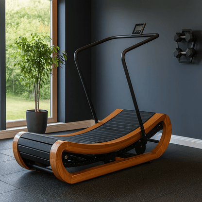 R2000 Solid Wood Curved Resistance Treadmill – Self-Powered Curve Trainer, Studio Collection