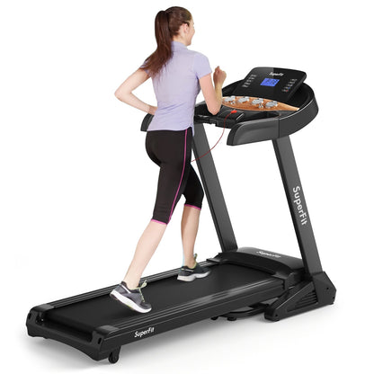 3.75 HP Folding Treadmill with Auto Incline – 12 Programs, App Control