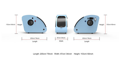 TimePod 2 | 2.0 ATA Triangular Hard-Shell Hyperbaric Chamber